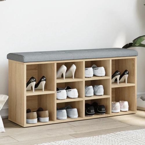 Vidaxl Banc À Chaussures Chêne Sonoma 102x32x50 Cm Bois D'ingénierie