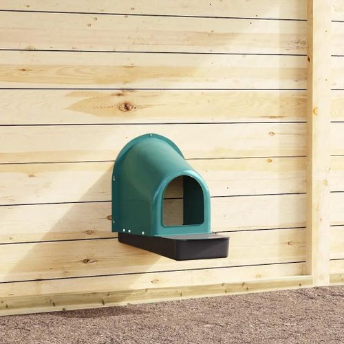 Vidaxl Nichoirs À Poules 4 Pièces Fixation Murale Plastique Vert Foncé