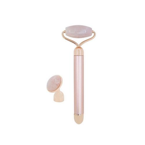 Masseur Électrique Facial En Quartz - Rose - L 16 Cm