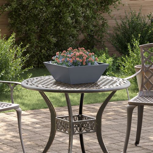 vidaXL Pot de Fleurs en Plastique Anthracite Plastique 40 x 40 x 15 cm