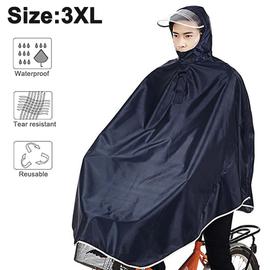 Generic Manteau de pluie réutilisables, imperméables portables EVA avec  capuche, Noir à prix pas cher