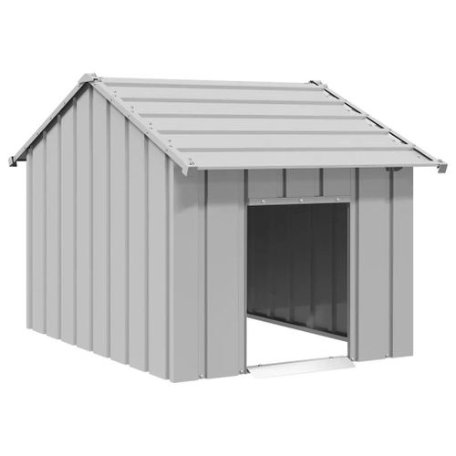 Vidaxl Niche Pour Chien Avec Toit Noir 83x130x85 Cm Acier Galvanisé
