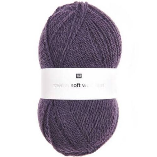 Fil De Laine À Tricoter Creative Soft Wool Aran - 100gr - Rico Design 031 Violet Prune