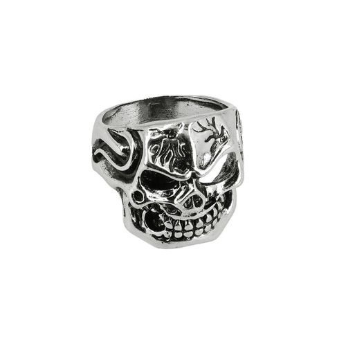 Bague Métal Tête De Mort 2cm Argent Adulte