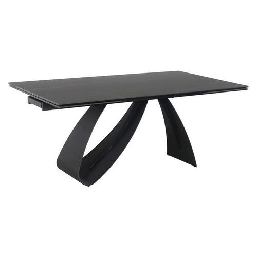 Table Design Extensible En Céramique "Dune" - 10 Couverts - Noir - L 240 X H 76 X P 90 Cm