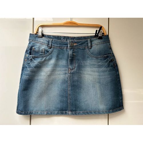Minijupe Bleue En Jean Zeeman - Taille 40