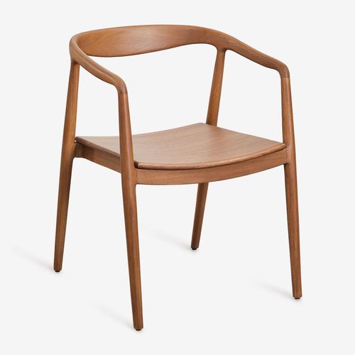 Lot De 2 Chaises De Salle À Manger En Teck Rokan Avec Accoudoirs Bois De Teck