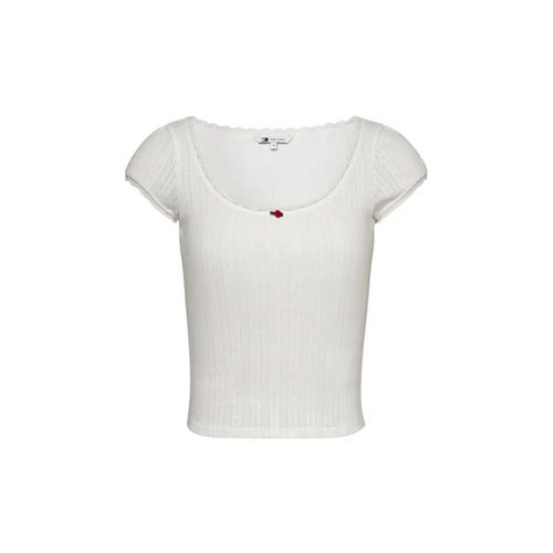 Tommy Jeans - Tee Shirt Slim - Blanc