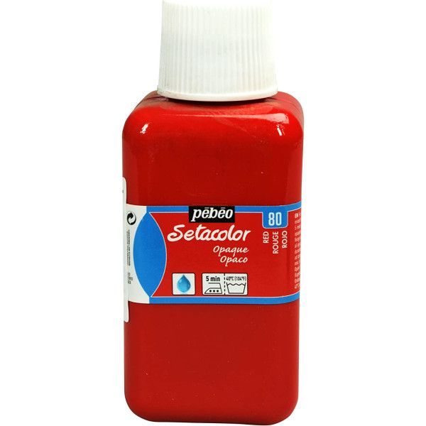 Pot De Peinture Pour Tissu - Textile - Rouge - Pébéo - Setacolor - 250ml