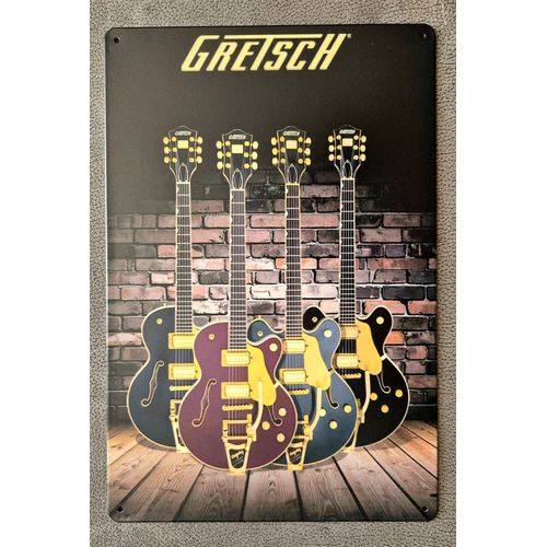 Plaque métallique décorative Guitares Gretsch