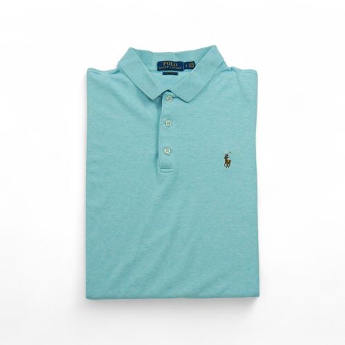 Reconditionné - Polo Manches Courtes Homme Classic Fit - Taille L - Homme - Bleu Clair
