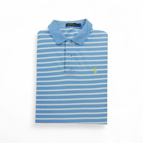 Reconditionné - Polo Manches Courtes Homme Bleu Clair - Taille L - Homme - Bleu Clair
