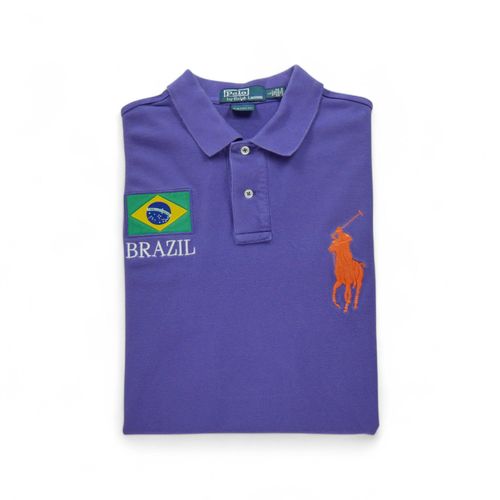 Reconditionné - Polo Manches Courtes Homme Violet - Taille L - Homme - Violet