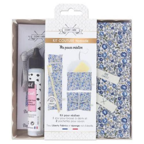 Kit Couture 1 Étui Brosse À Dents Et 2 Pochettes À Savon En Tissu Liberty ® Vendu Au Mètre
