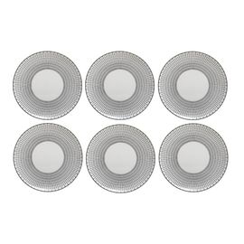 Set De 6 Assiettes Plates Lunis - D 27 Cm - Noir