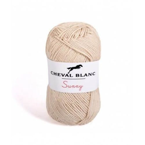 Pelote De Coton À Tricoter Sunny Uni - Cheval Blanc - Ppsc 38 Ecru
