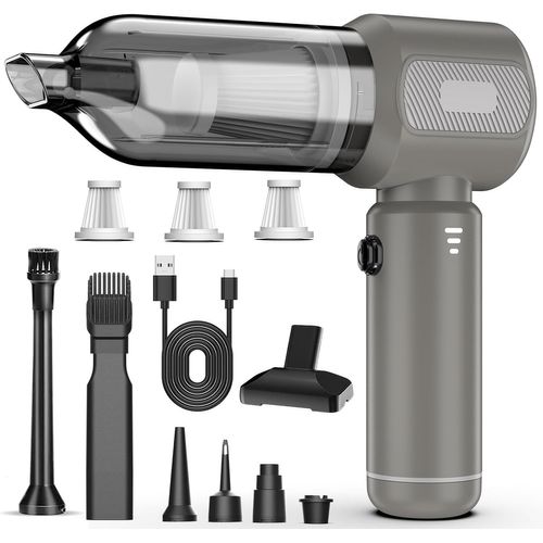 Aspirateur à Main,Aspirateur Voiture Puissant sans Fil avec Moteur sans Balai 18000Pa,4 en 1,3 Vitesses,Mini Aspirateur sans Fil avec Filtre HEPA pour La Voiture,La Maison,Le Bureau