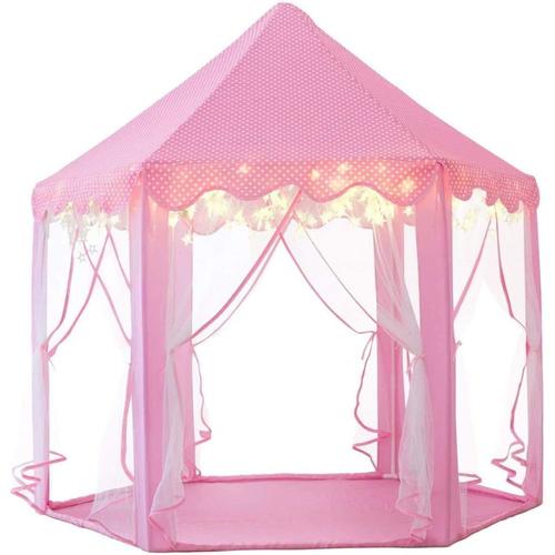 Tente De Jeu Pour Enfants Tente De Jeu Château De Princesse Maison De Jeu D'intérieur Pour Enfants Grande Maison De Jeu Pour Filles Avec Lumières Féeriques De Couleur Led