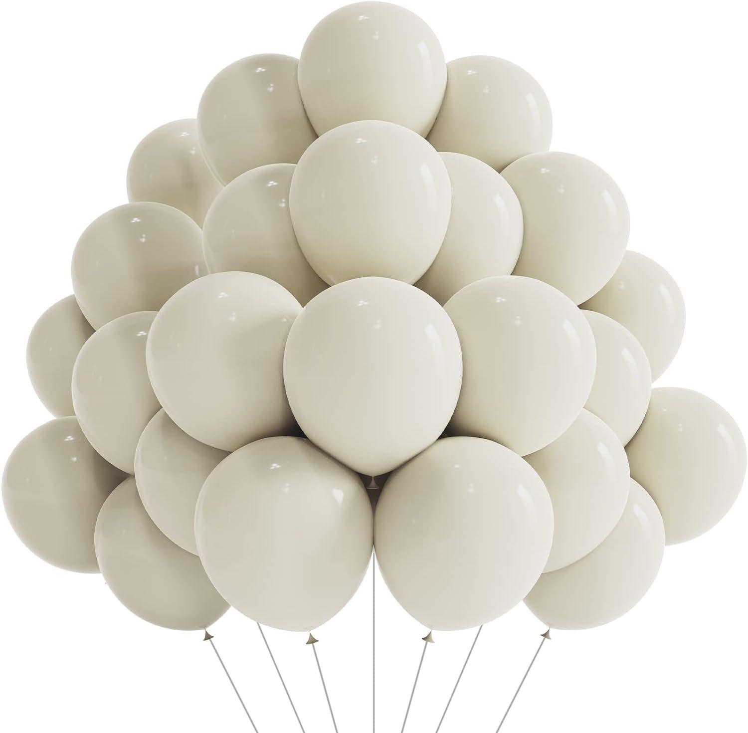 DAZAKA Ballon Abricot, Ballon Beige 50 Pièces - 12 30 cm - LATEX NATUREL, Ballon Nude, Ballon Baudruche