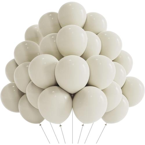 Ballons Blanc Creme 50 Pièces - 12 30 cm - LATEX NATUREL Biodégradable, Ballon  Blanc Sable, Ballon Nude, Décoration pour Anniversaire, Baptême, Mariage,  Fete