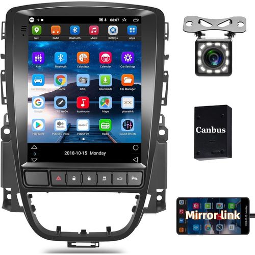 [1+32G] Android Car Radio for Opel Astra J/Buick Excelle,9.7 Inch Vertical Screen with GPS WiFi Car Radio Bluetooth Hands-Free with USB/WiFi/Mirror Link/RDS/FM+LED Backup Camera