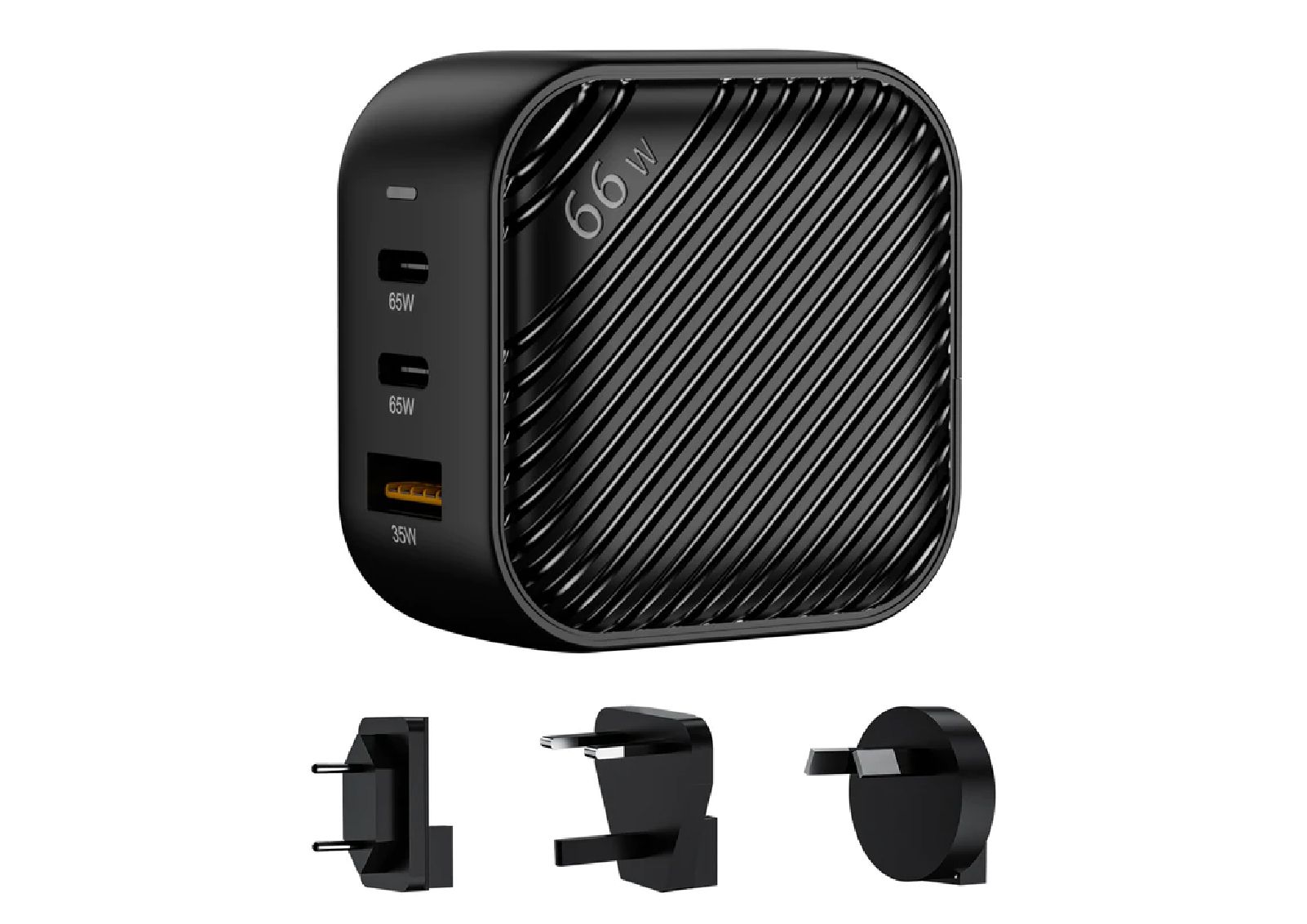 INVZI Chargeur 65W GaN USB-C Charger 2C1