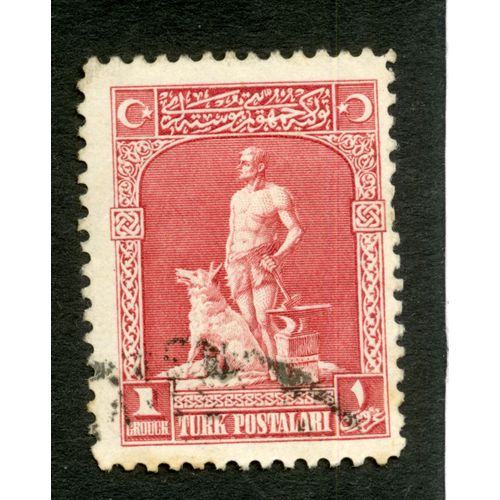 Timbre Oblitéré Turk Postalari, 1 Grouch