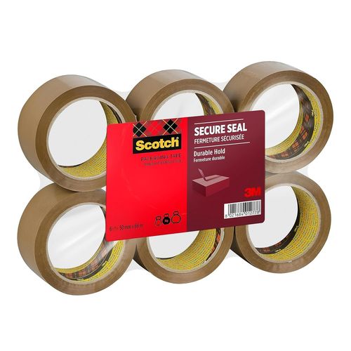CLICKSELL-Ruban Adhésif D'Emballage Havane, 6 Rouleaux, 50 Mm X 66 M