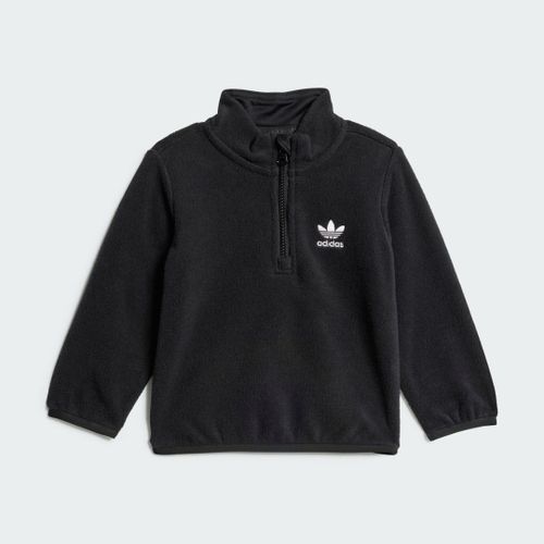 Sweat-Shirt Demi-Zip Polaire Enfants Adidas - Black - 3-4a