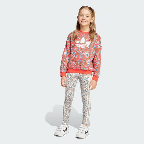 Ensemble Legging Et Haut Ras-Du-Cou Adidas Originals X Liberty London Enfants Adidas - Semi Lucid Red / Multicolor - 4-5a