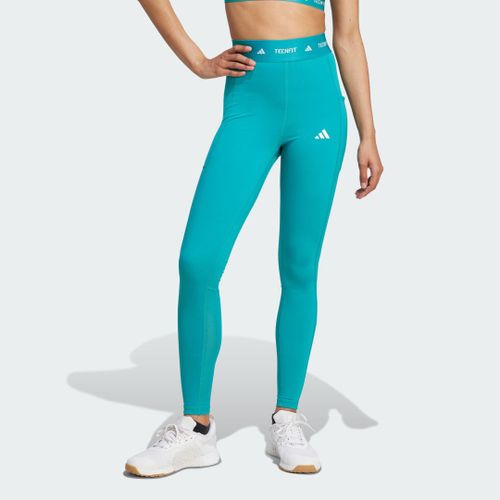 Legging Long Poche Dissimulée Techfit Adidas - Pure Teal - L