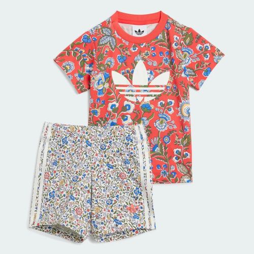 Ensemble T-Shirt Court Adidas Originals X Liberty London Enfants Adidas - Semi Lucid Red / Multicolor - 3-4a