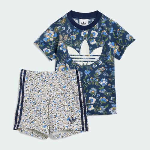 Ensemble T-Shirt Court Adidas Originals X Liberty London Enfants Adidas - Night Indigo / Multicolor - 3-4a