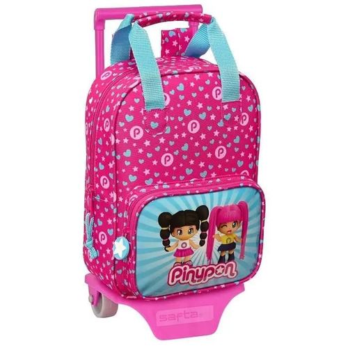 Sac à dos amovible - SAFTA - Rose - Fermeture zippée - Chariot résistant
