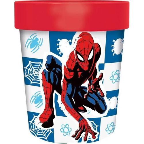 Tataway Gobelet En Plastique Rouge Marvel Spiderman Pour Enfants 260 Ml Avec Base Antidérapante