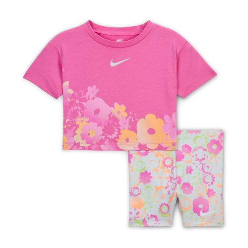 Ensemble Deux Pièces Avec Cycliste Imprimé Nike Flow-Ral Pour Bébé (12-24 Mois) - Gris