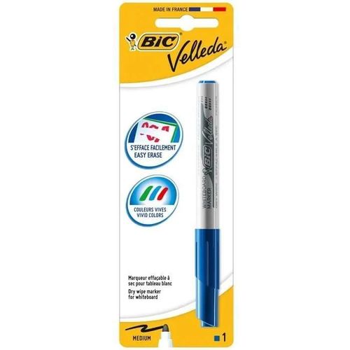 Feutre Effaçable À Sec Velleda® 1741 Medium - Encre Bleue - Bic