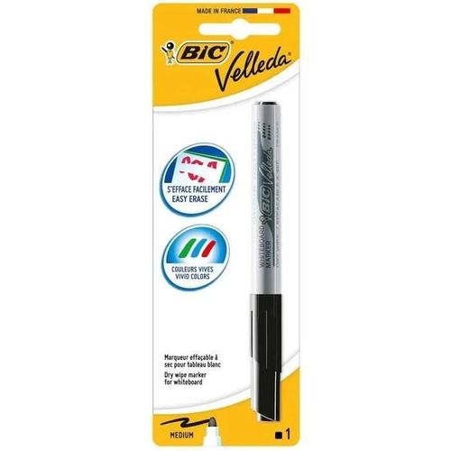 Feutre Effaçable À Sec Bic Velleda 1741 - Encre Noire - Ponte Moyenne