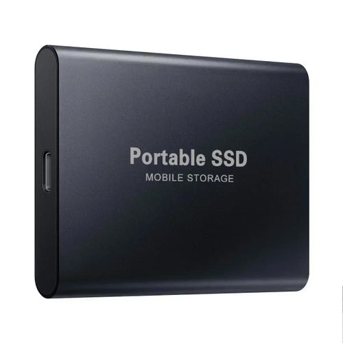 Disque dur externe Portable 1 to SSD 2 to type-c USB 3.1 disques durs de stockage externe haute vitesse 4 to pour ordinateurs portables-4 To-Noir