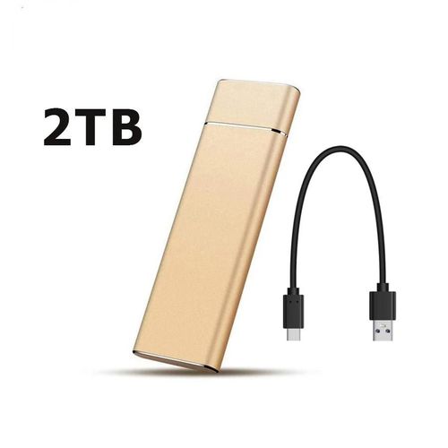 Disque dur externe Ssd haute vitesse,Interface type-c/USB 3.1, disque dur Portable pour PC Portable MAC-2TB OR
