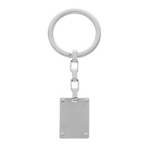Porte Clef Acier Satiné 24x17mm Avec Vis Cruciforme