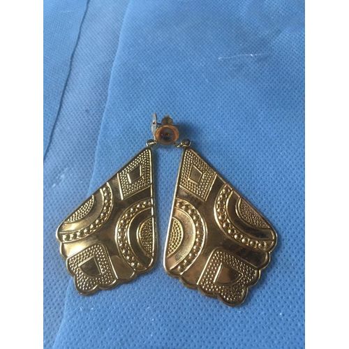 Boucles D'oreilles Fantaisie Dorées Pour Oreilles Percées