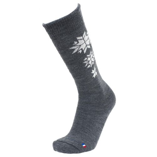 Chaussettes De Ski Perrin Mi Bas Etoile Gris Gris Chiné