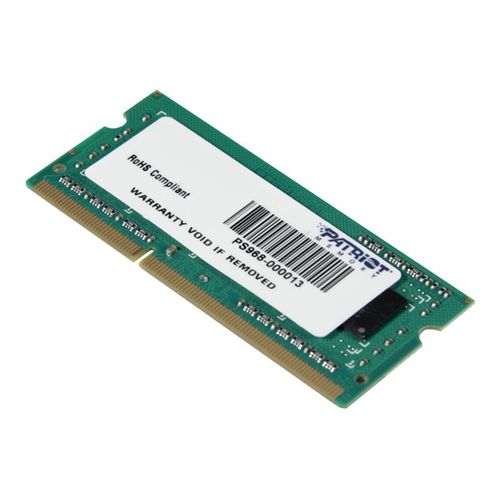 Patriot Signature Line - DDR3 - module - 4 Go - SO DIMM 204 broches - 1600 MT/s / PC3-12800 - CL11 - 1.5 V - mémoire sans tampon - non ECC
