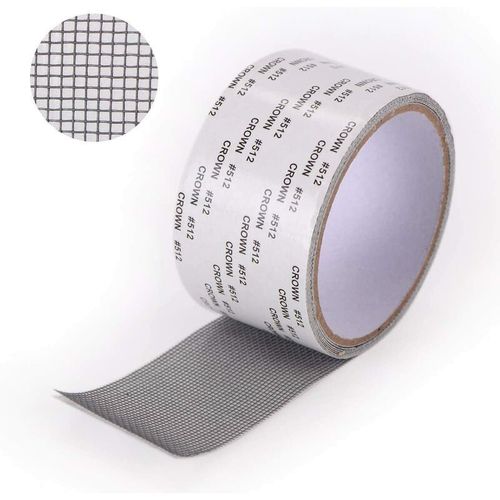 Ruban Adhésif Réparation Moustiquaire - Patch Réparation Moustiquaire Fenêtre Réparation Moustiquaire Kit Adhésif Réparation Réparation Moustiquaire 5 X 2m (Gris)