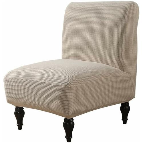 Housse De Chaise 1 Place Sans Accoudoirs Housse De Fauteuil Stretch Housse De Fauteuil Housse De Chaise Sans Accoudoirs Stretch, Beige