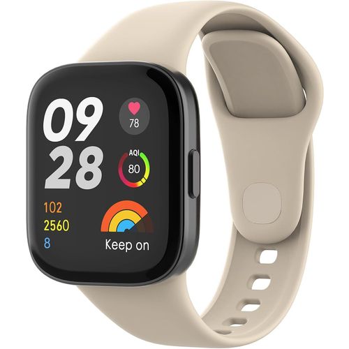 Bracelet De Montre Compatible Avec Xiaomi Redmi Watch 3, Bracelet Sport De Remplacement En Silicone Souple Pour Hommes Femmes, Ivoire[Dai6281139]