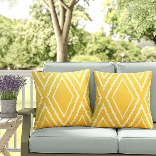 Housses De Coussin D'extérieur Boho Imperméables Pcs, Housses De Coussin Géométriques Pour Coussins De Jardin De Patio Coussins De Canapé