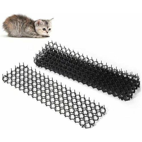 Anti-Chat Avec Pointes, Lot De 5 Tapis Anti-Écailles Pour Chat Avec Pics, 49 X 14 Cm Tapis Répulsif Chat Exterieur Pic Anti-Chat, Epine Grille Tapis Anti-Chiens Pour Clôture De Jardin