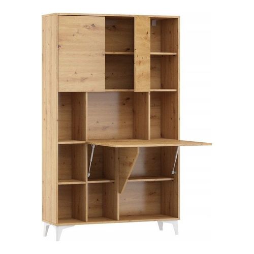 Armoire Placard Convertible En Bureau Et Table Home Office 175x105x34cm « Meggie 2-Chêne Artisan»